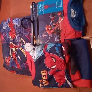 Marvel Spiderman boys  6 pc blanket and Pj set size 8 New with tags